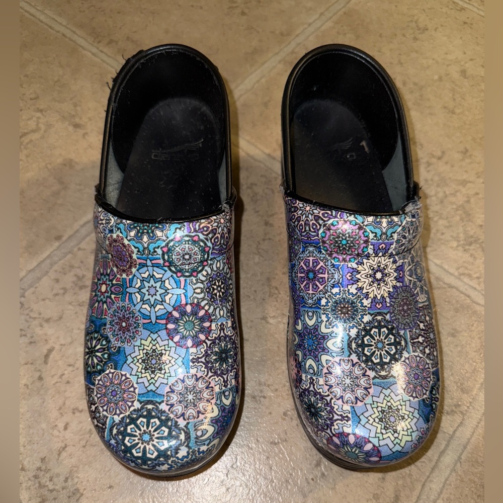 Dansko Multicolor Patterned Clogs